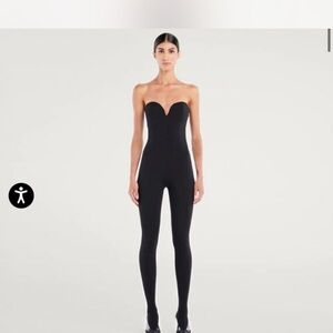 Elegant Black Strapless Jumpsuit